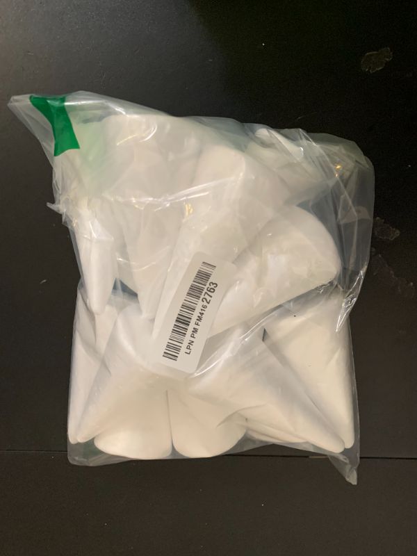 Photo 1 of 10 Pack Styrofoam Cones for Craft, 4.3x2.2in Craft Foam Tree Cones, White Small Polystyrene Foam Cones for Craft Use for DIY Art Projects, Christmas Tree Holiday Decor (4.3 * 2.2in-10pc)
