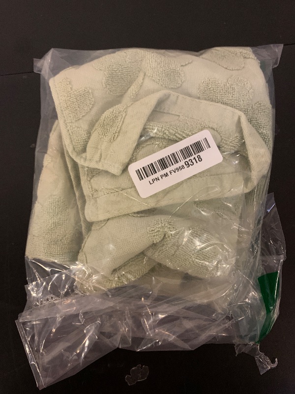 Photo 1 of Artoid Mode 2 Pcs Light Green 3D Shamrock Jacquard Patrick Hand Towels for Bathroom, 100% Cotton Soft Absorbent Bathroom Decor Towels, 13.7 x 29.5 Inch