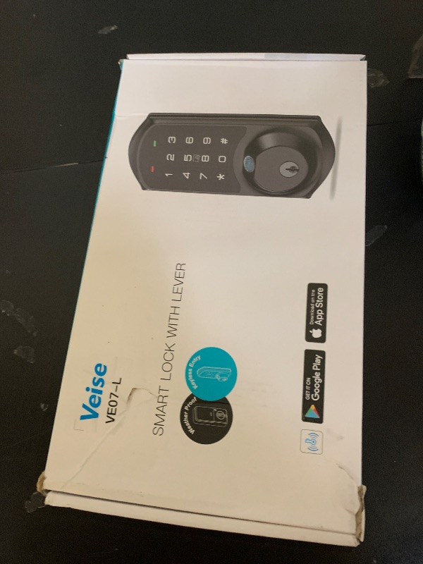 Photo 1 of Veise VE07-L Fingerprint App Control Smart Locks with Heavy-Duty Zinc Alloy Handles, Keyless Entry for Front Door, Digital Electronic Touchscreen, Auto Lock, Waterproof, Easy Install, Matte Black