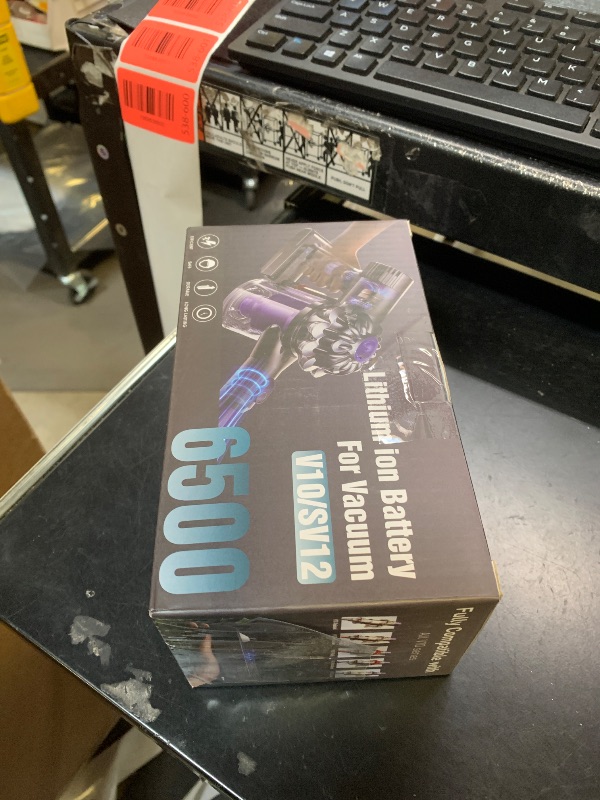 Photo 1 of Morpilot Replacement Battery for V10, 25.2V 8000mAh Li-ion Battery Perfectly Compatible with V10 Cyclone V10Animal V10Absolute V10Fluffy V10Motorhead Series Vacuum, 2 Post-Filter Included