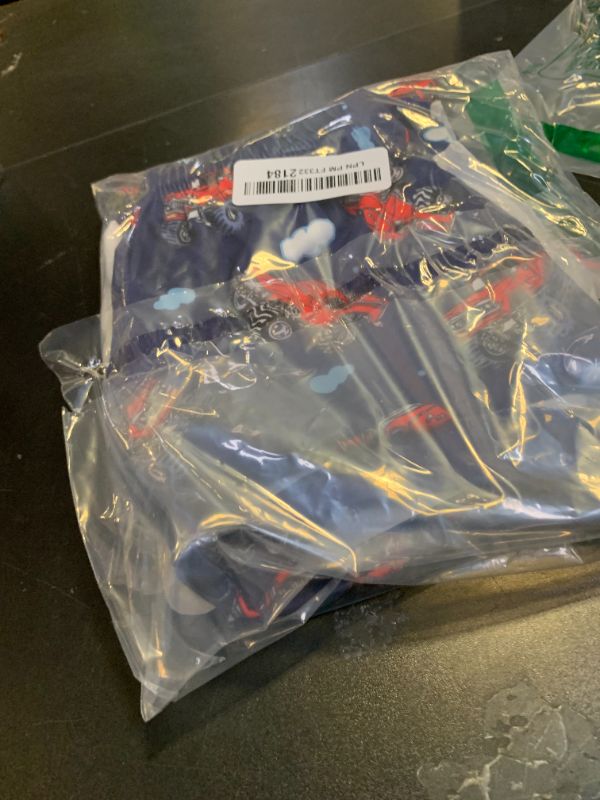 Photo 1 of Boy Pajamas, Monster Truck Kids PJS Fall Pyjamas for Little Toddler Boys Dark Blue Clothes Set 7t