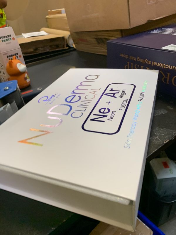 Photo 1 of Pure Daily Care NuDerma Clinical Portable Skin Therapy Wand, Machine with 6 Fusion Neon + Argon Wands – Anti Aging - Clarifying - Skin Tightening & Radiance - Wrinkle Reducing