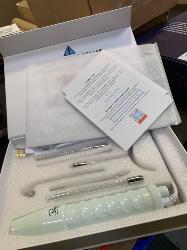 Photo 1 of Pure Daily Care NuDerma Clinical Portable Skin Therapy Wand, Machine with 6 Fusion Neon + Argon Wands – Anti Aging - Clarifying - Skin Tightening & Radiance - Wrinkle Reducing