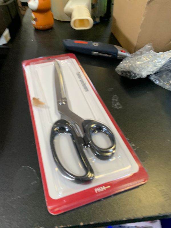 Photo 1 of 10-Inch All-Purpose Sharp Fabric Scissors - Heavy-Duty Stainless Steel Professional Shears for Cutting Clothes, Leather - Ideal for Tailor, Home, Office Use.