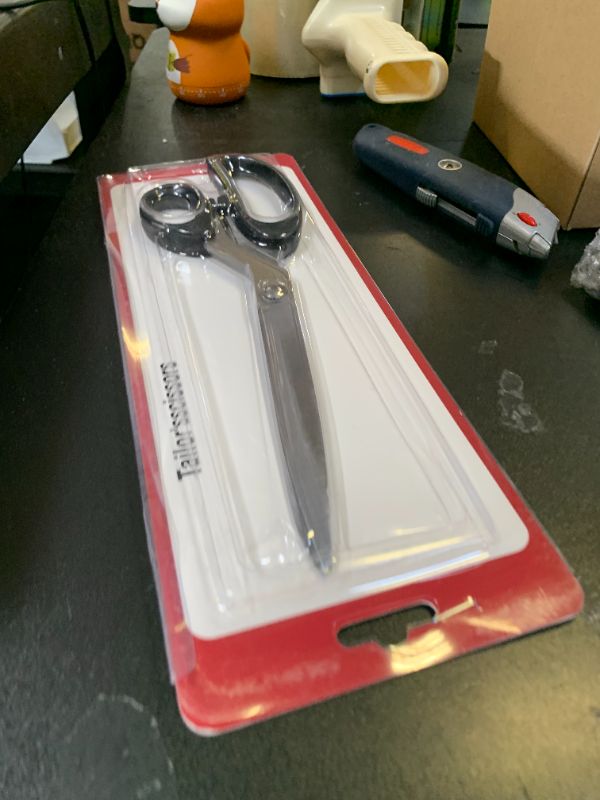 Photo 1 of 10-Inch All-Purpose Sharp Fabric Scissors - Heavy-Duty Stainless Steel Professional Shears for Cutting Clothes, Leather - Ideal for Tailor, Home, Office Use.