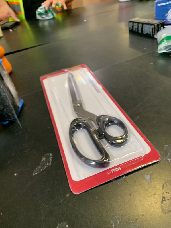 Photo 1 of 10-Inch All-Purpose Sharp Fabric Scissors - Heavy-Duty Stainless Steel Professional Shears for Cutting Clothes, Leather - Ideal for Tailor, Home, Office Use.