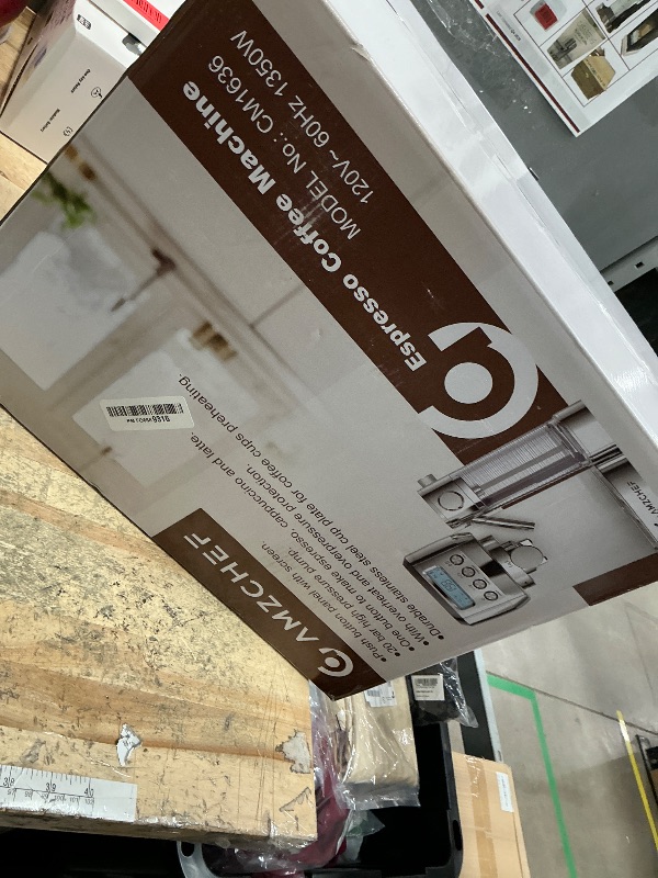 Photo 1 of *****DOES NOT WORK*****AMZCHEF Espresso Machine with LCD Display, 20 Bar Cappuccino Machines with Upgraded Automatic Milk Frother for Home Gifts, Latte Coffee Maker with Dual Wall & Filters, Sliver