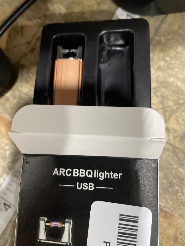 Photo 1 of 2 PCS Candle Lighter,Windproof Flameless Electric Lighter with LED Power Display ? Safety Switch, Upgraded Plasma USB Rechargeable Lighters for Birthday Camping BBQ (Champagne Gold)
