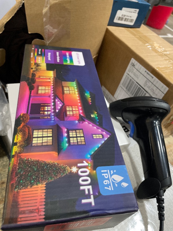 Photo 1 of 100FT Permanent Outdoor Lights for House, 2025 RGB LED Waterproof Christmas Lights Outdoor with Smart APP Remote Control, Outside Eaves Lighting House Decor for Holiday, Halloween, Roof, Party, Daily