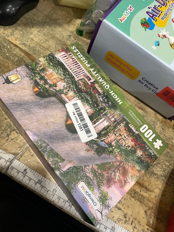 Photo 1 of 100 Piece Puzzles for Kids Countryside Landscape 100 Piece Puzzles for Adults, Rural Cottage Oil Painting 100 Pieces Puzzle for Kids Ages 4-8, Puzzle for Seniors Teens Brain Teaser