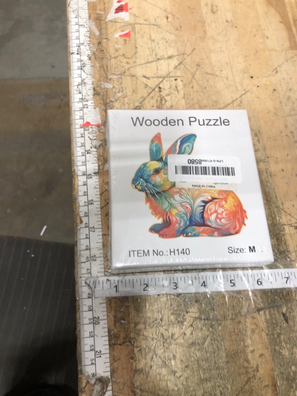 Photo 1 of **FACTORY SEALED** GuDoQi Wooden Puzzles for Adults, Rabbit Puzzle - Unique Shape Animal Wood Puzzle, Fun Challenging Wooden Jigsaw Puzzles Gifts, Perfect Family Game, Rabbit