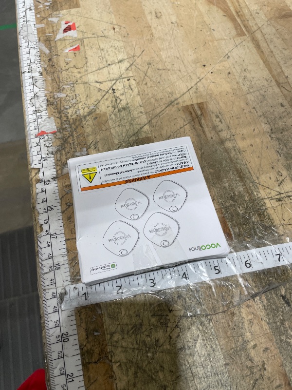 Photo 1 of [Apple MFi Certified] VOCOlinc Air Tracker Tags 4 Pack Black, Smart Key Finder Work with Apple Find My APP (iOS Only,Not for Android), Item Locator for Luggage Suitcases/Bag/Wallet,Replaceable Battery