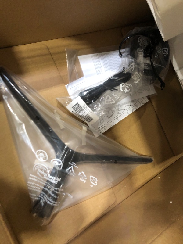 Photo 1 of ** For parts only, screen is damaged *** Samsung 27" Essential S3 (S36GD) Series FHD 1800R Curved Computer Monitor, 100Hz, Game Mode, Advanced Eye Comfort, HDMI and D-sub Ports, LS27D366GANXZA, 2024