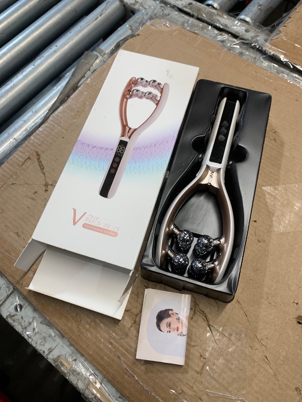 View 2 of ***(MISSING CHARGER)***Doge&Vollar Facial Massager Face and Neck | Shaper & Slimmer for Women | Korean Skin Care | Lymphatic Contour Face Brush Face Roller Lymphatic Drainage | Rechargeable for Home & Travel Use