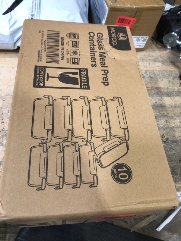 Photo 1 of [10-Pack] Glass Meal Prep Containers with Lids, MCIRCO Food Storage Containers with Snap Locking Lids, Airtight Lunch Containers, Microwave, Oven, Freezer and Dishwasher