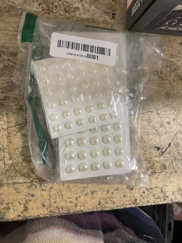 Photo 1 of 1980Pcs Self Adhesive Pearl Stickers, Shynek Pearls Sticker Gems for Hair, Face, Makeup, Eye, Nail, Crafts, Assorted Sizes