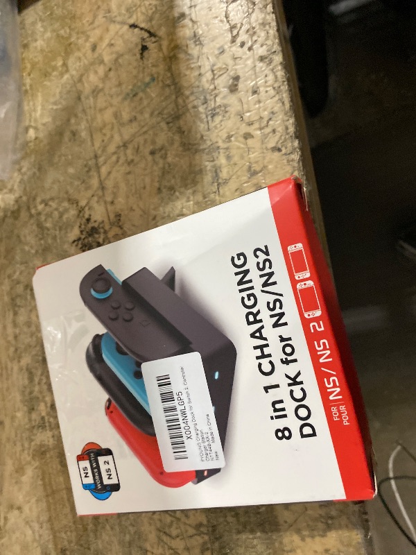 Photo 1 of [Switch 2/1 Both] Controller Charger Dock, FYOUNG Charging Dock for Nintendo Switch 2 2025, 8 in 1 Portable Dual-Direction Magnetic Fast Charger Staion for JoyCon 2 Accessories with USB Type-C Cord