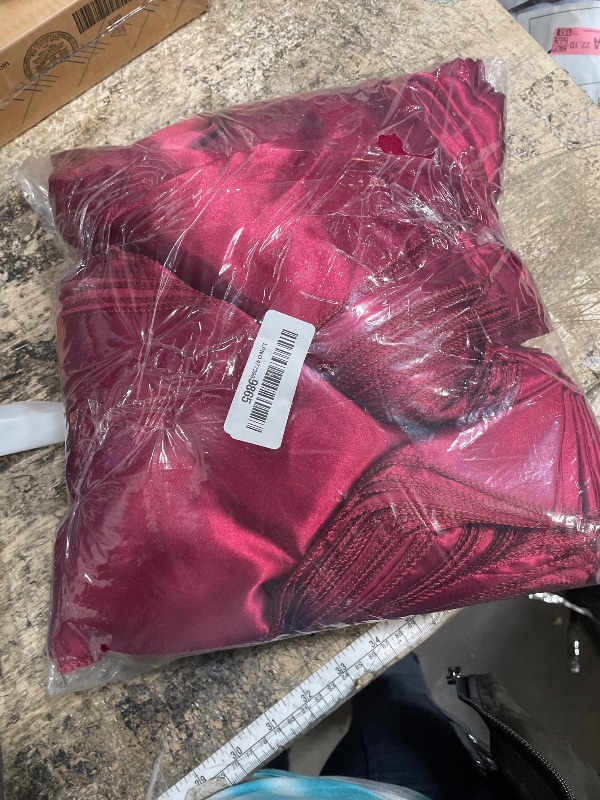 Photo 1 of 100 PCS Satin Chair Sashes Decorative Bow Satin Chair Sashes Ties Seat Ribbon Bows Chairs Cover Band for Wedding Party Event Ceremony Reception Holiday Banquet Home Kitchen Decor(7 x108 inch,Burgundy)