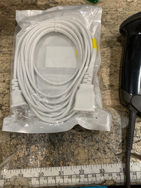 Photo 1 of 15FT White Thin Flat Extension Cord 2 Prong Polarized Power Cable,18AWG 10A 125V Single Outlet Space-Saving Slim Cable Wire ETL Listed for Holiday Lights, Lamps,Cameras & Small Appliances (1Pack)