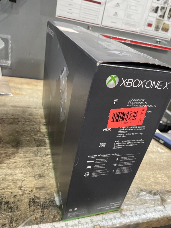 Photo 1 of **NO POWER CORD, UNABLE TO TEST**Microsoft Xbox One X 1Tb Console With Wireless Controller: Xbox One X Enhanced, Hdr, Native 4K, Ultra Hd (Discontinued)