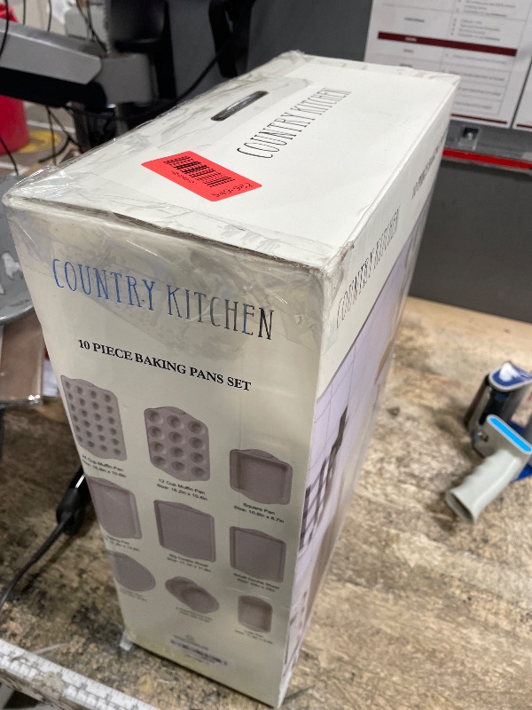 Photo 1 of **ONLY 6 PIECES**Country Kitchen Nonstick Stackable Bakeware Set - Heavy Duty, Durable, Easy Release Baking Set, Cream, 10 Pcs