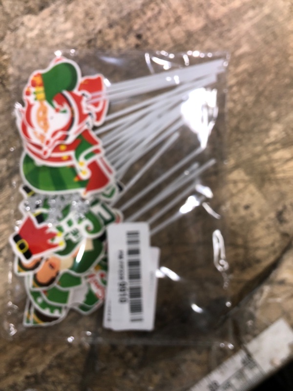 Photo 1 of 24 Pcs Christmas Cupcake Toppers Christmas Cake Decorations Buddy The Elf Decorations Elf Party Decorations