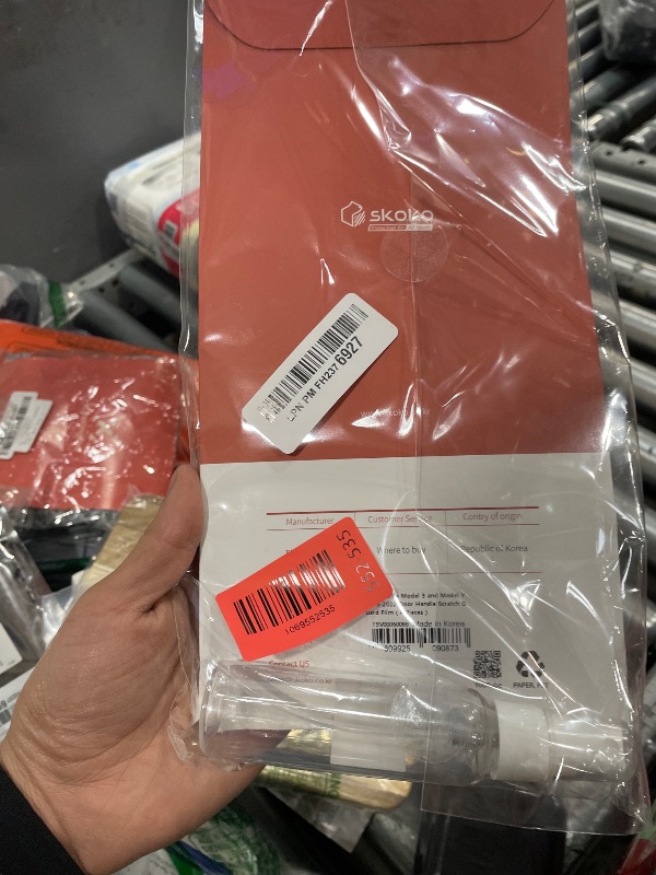 Photo 1 of [4pcs in 1set] skoko Tesla Model Y (Including Juniper) / Model 3 Highland Door Handle & Around Scratch Guard PPF Film, Transparent, Sticker, Wrap, Made in Korea