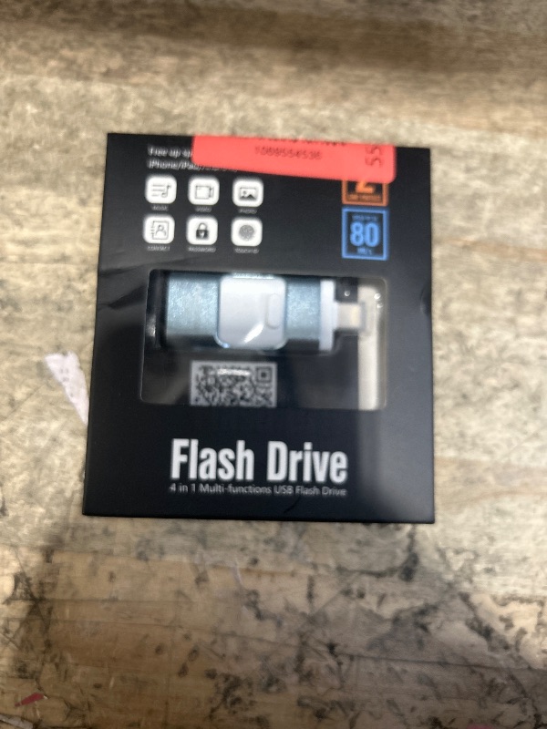 Photo 1 of 256GB Flash Drive for iPhone Photo Stick,Thumb Drive USB Stick High Speed Transfer USB Drives External Picture Video Storage Memory Expansion for iPhone/iPad/PC (Blue)