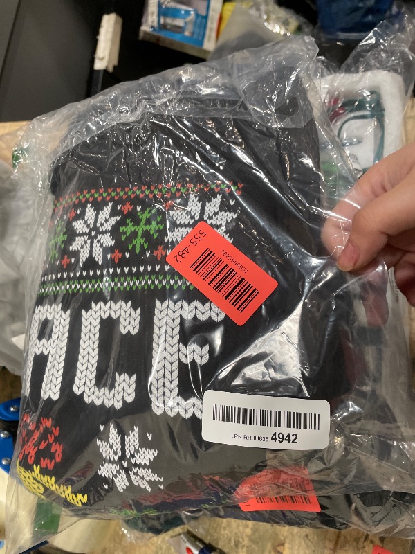 Photo 1 of *** BLACK NOT NAVY BLUE ***Peace I Come In Peace Couple Matching Ugly Christmas Sweater SweatshirtM