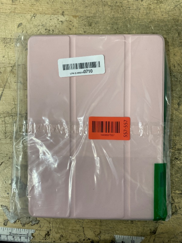 Photo 1 of Akkerds Case Compatible with iPad 10.2 Inch 2021/2020/2019, for iPad 9th/8th/7th Generation with Pencil Holder, Protective Cover with Soft TPU Back, Auto Sleep/Wake, Pink