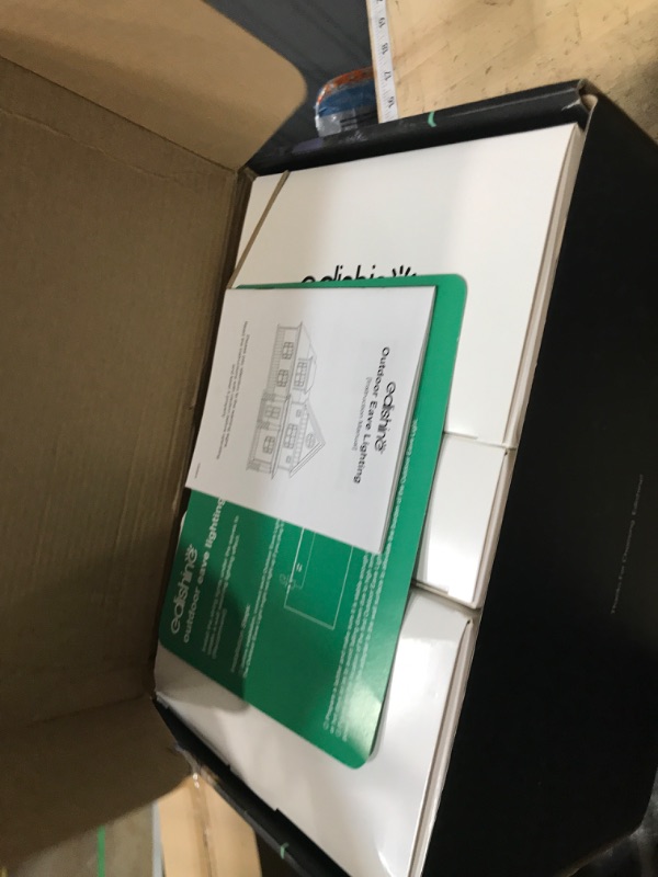 Photo 1 of ***(PARTS ONLY/ NON FUNCTIONAL)***EDISHINE 120ft Smart Permanent Outdoor Lights, 80 LED RGB+IC+Warm/Cool White Eave Light, App+Voice+Remote Control, 50 Scene Modes, IP67 Waterproof for House New Year Decor, Alexa Google Enable