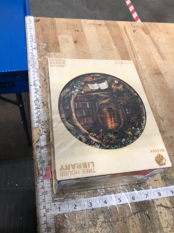 Photo 1 of **FACTORY SEALED** KAAYEE Wooden Puzzles for Adults, Tree House Library Wooden Jigsaw Puzzle Unique Shape Wood Puzzles Adult, 3D Effect Flat Puzzle Birthday Gifts Family Games (XL-17.3 * 17.3in-450pcs)