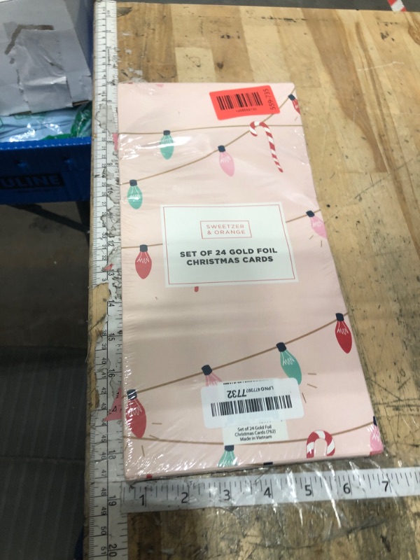 Photo 1 of **FACTORY SEALED** Sweetzer & Orange Christmas Cards, 24 Set Gold Foil Holiday Cards with Red Envelopes – 6 Assorted Designs Boxed for Easy Storage - 4x6 Bulk Greeting and New Years Decor Sheets