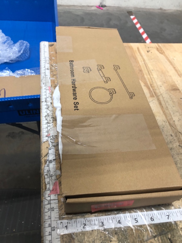 Photo 1 of *************Missing pieces*************
Brushed Nickel Bathroom Hardware Set 4 Pieces,Towel Bar Set Stainless Steel Wall Mounted, Includes 16In Hand Towel Bar, Towel Ring, Robe Towel Hooks,Toilet Paper Holder, Bathroom Towel Rack Set…