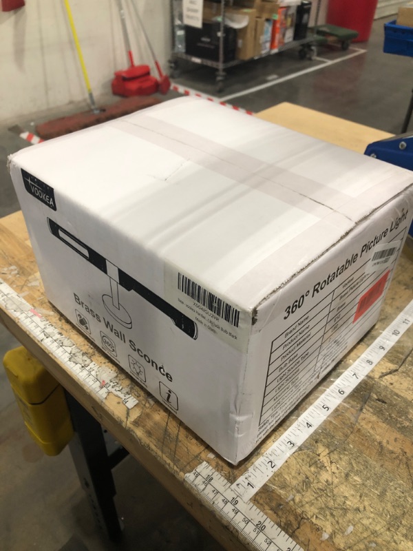 Photo 1 of **FACTORY SEALED** Vookea 19” Brass Picture Lights, 3000K&6000K Modern Vanity Light, 360° Rotatable Wall Sconces Lampshade, Hardwired Art Light Over Picture Frame for Living Room, Bookcase, Artwork, Black
