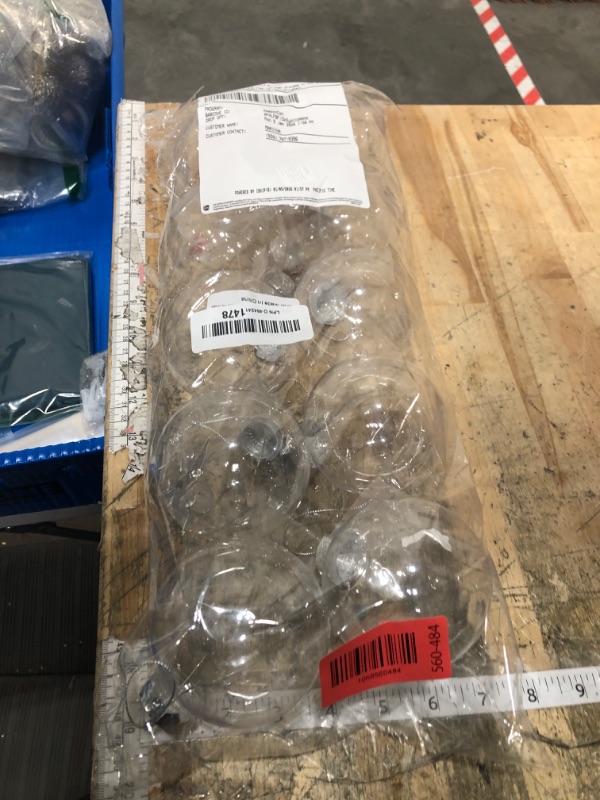 Photo 1 of 10-Pack Clear Plastic Ornaments, 80mm Clear Plastic Refillable Decorative Ball, 3.15 inch Christmas Fillable Balls for DIY Crafts, Christmas Tree Decoration, Wedding Party, Christmas House Decoration