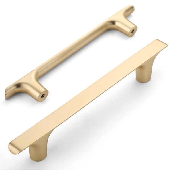 Photo 1 of 10 Pack Brushed Gold Cabinet Pulls, 5 Inch(128MM) Hole Centers, Zinc Alloy & Brass, Kitchen Cabinet Handles, Cupboard Handles, Drawer Pulls, ZH0028