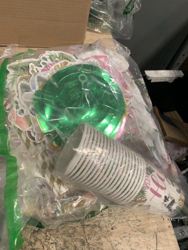 Photo 1 of 140pcs Young Wild and Three Party Decorations Plate, Safari Wild and Three Party Decorations Plate Napkins Tablecloth Banner for Jungle 3 Year Old Birthday Decorations Girl