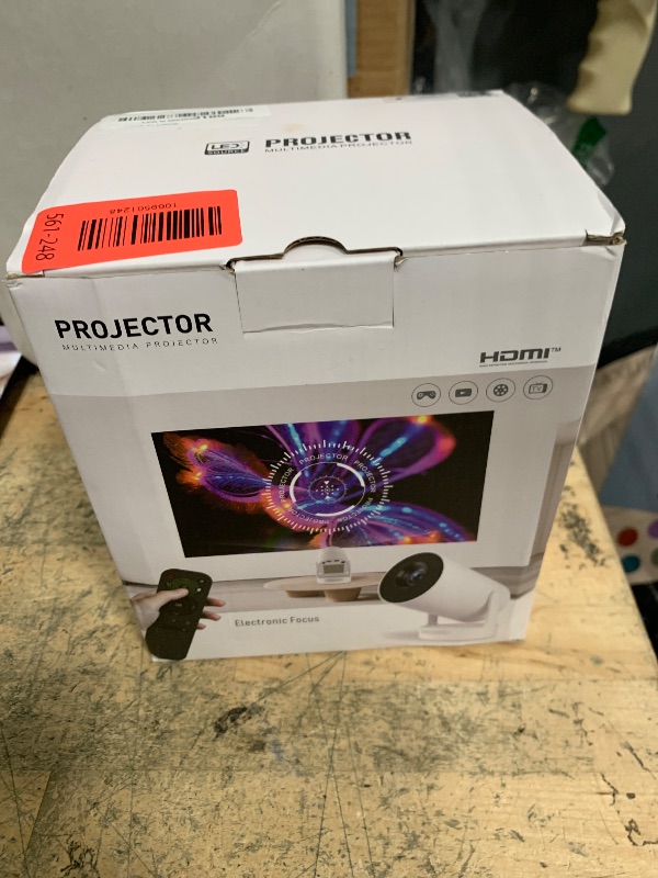 Photo 1 of [Electric Focus]Mini Portable Projector with 4K Support, Bluetooth 5.4 WIFI6, 5watt Sound Base Speaker, 260 ANSI, Android 11, 210° Rotation , Auto Keystone Correction Video Projector HY300 PLUS
