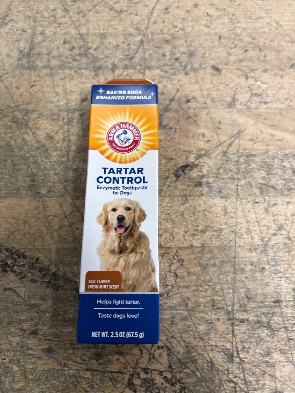 Photo 2 of Arm & Hammer for Pets Tartar Control Enzymatic Toothpaste for Dogs Reduces Plaque & Tartar Buildup Safe for Puppies Beef Flavor, 2.5 Ounces Dog Toothpaste (Pack of 1)