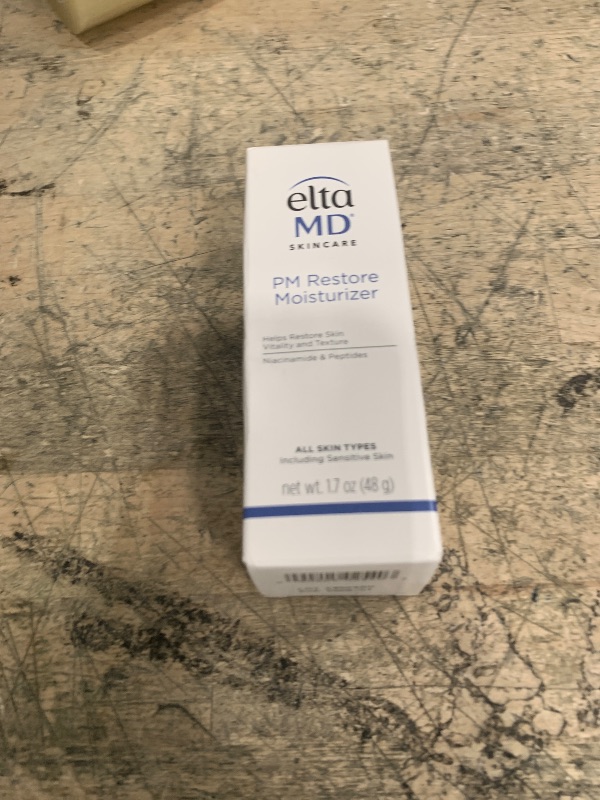 Photo 1 of *1/2028* EltaMD PM Restore Face Moisturizer, Night Moisturizer for Face, Facial Cream Safe For All Skin Types, 1.7 oz Pump
