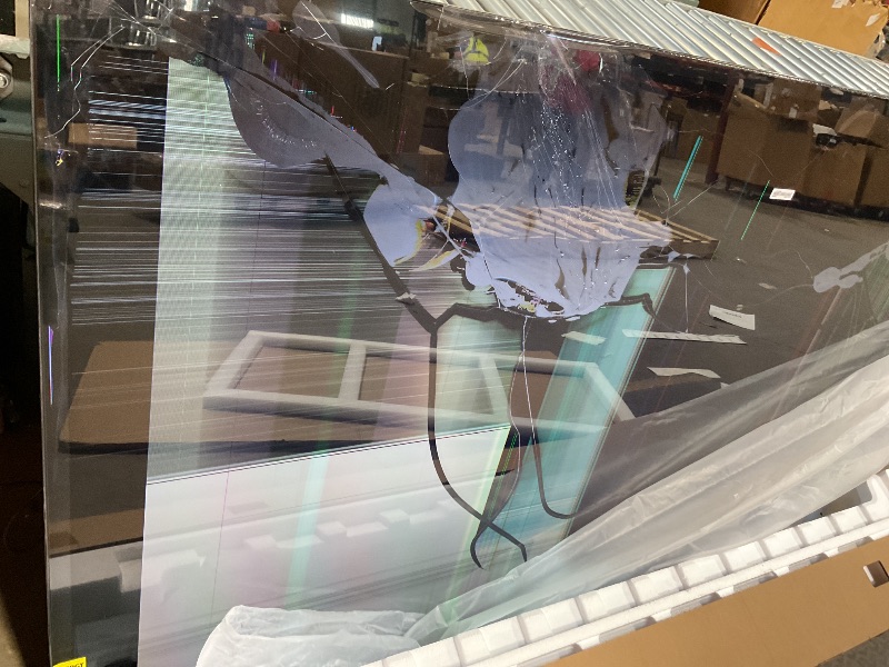 Photo 1 of ***CRACKED SCREEN ONLY PARTS*** Roku Smart TV 2025 – 75-Inch Plus Series, Mini-LED TV – RokuTV with Enhanced Voice Remote – Flat Screen 4K QLED Television with Dolby Vision & Wi-Fi for Streaming Live Local News, Sports