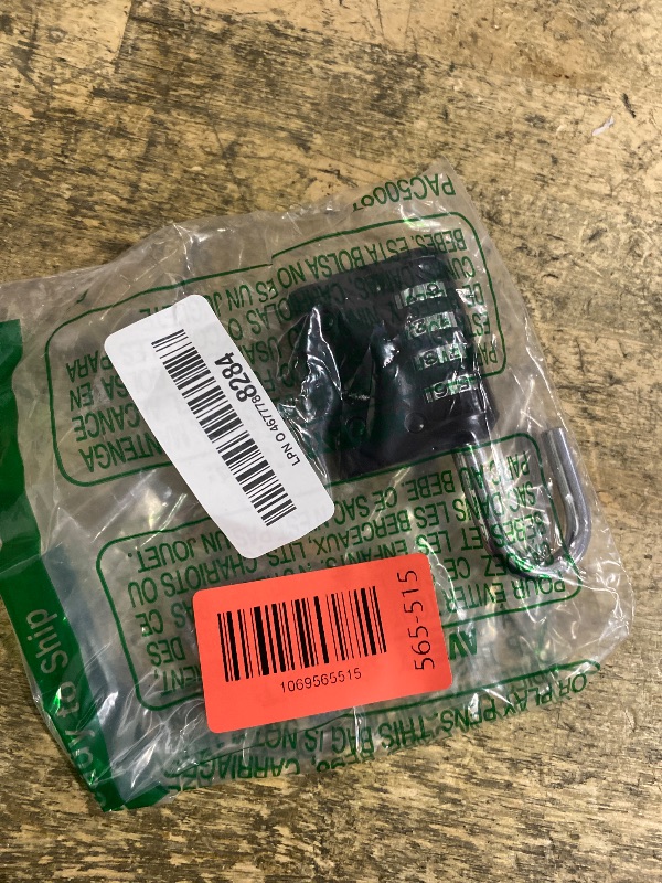 Photo 1 of ** 1 missing Amazon Basics 4-Digit Combination Lock for Gym and Sports,  Black