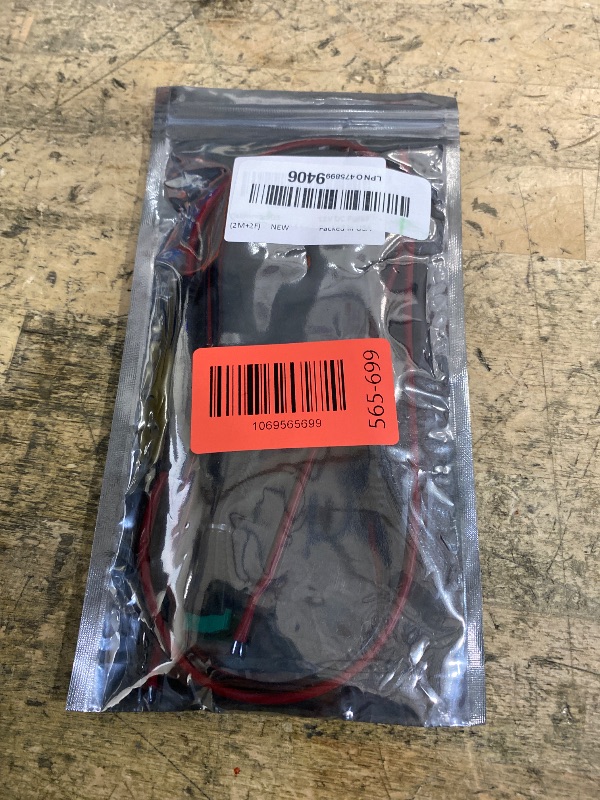 Photo 1 of (Real 18AWG) 2 Pairs 12V 5A DC Power Pigtail Barrel Plug Connector Cable, 2.1mm x 5.5mm Male Female DC Pigtail Connectors for CCTV Security Camera and 12V Power Supply Adapter (2 Male+2 Female)