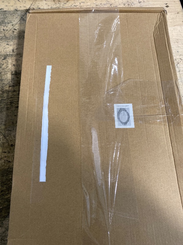 Photo 1 of **** 1 missing ****Tstarer 2 Pack - Vintage Decorative White Framed Mirror, Wall Hanging Mirrors & Tabletop Tray for Bedroom Living Room Dresser Decor, Oval- 9.6" W x 14.3" L (WHITE-2PACK)