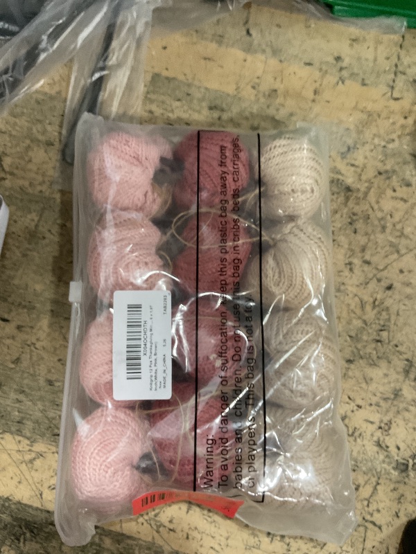 Photo 1 of 12 Pcs Mini Knit Pumpkins Fall Pumpkin Ornaments Thanksgiving Small Fall Crochet Ornaments Decorative for Autumn Rustic Farmhouse Harvest Decoration(Mini Neutral Set)