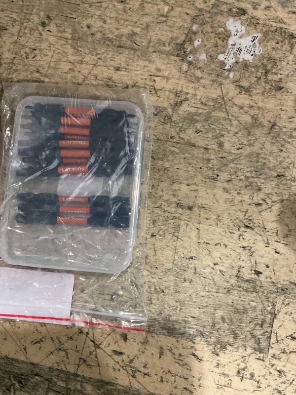 Photo 1 of 15-Piece Torx Bit Set, LATTOOK Double-ended Security Torx Bit Set Tamper Proof Star Bits, Magnetic S2 Steel, 3'' Long