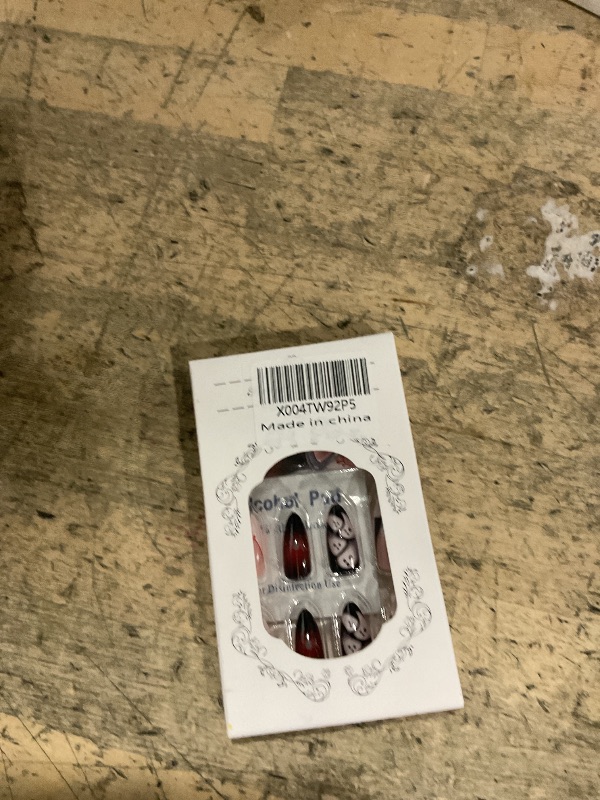 Photo 1 of 24Pcs Short Almond Press on Nails Halloween Fake Nails French Tip False Nails with Ghost Spider Bat Design Halloween Nails Press ons Artificial Full Cover Glue on Nail Holiday Stick on Nail for Women