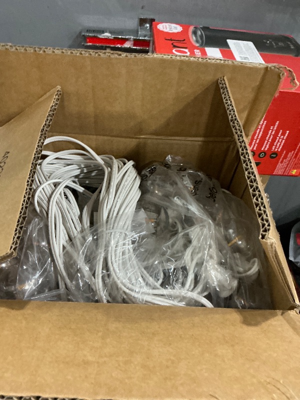 Photo 1 of 100ft Outdoor G40 LED Globe String Lights Dimmable Shatterproof Waterproof Light Strings with 52 Bulbs Connectable Commercial Hanging Lights for Patio Balcony Backyard Party (White Wire, 2-Pack)