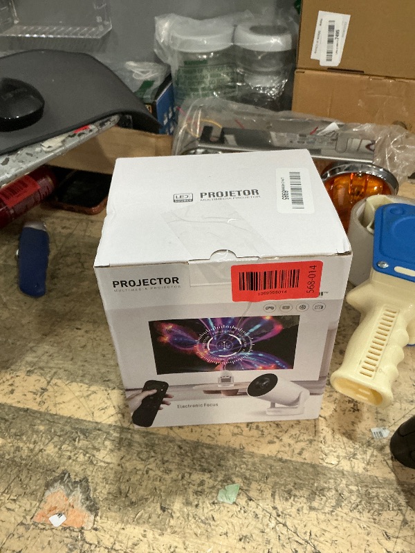 Photo 1 of ?Electric Focus?Mini Projector, Projector 4K 1080P Support, 260 ANSI Lumens Projector with Wifi and Bluetooth, Upgrade Smart Proyector, 5w Speaker, Auto Keystone Correction 35"-130" Screen HY300 Plus